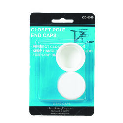 Knape & Vogt Pro White Plastic Closet Rod Support