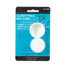 Knape & Vogt Pro White Plastic Closet Rod Support