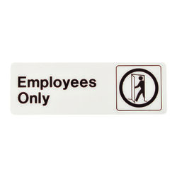 Hy-Ko Deco English White Informational Sign 3 in. H X 9 in. W