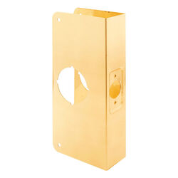 Prime-Line 9 in. H X 3.875 in. L Brass-Plated Brass Recessed Door Reinforcer