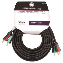Monster Cable Just Hook It Up 12 ft. L Component Video Cable RCA
