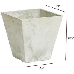 Novelty Artstone 11.5 in. H X 11.75 in. W X 11.75 in. D Resin/Stone Powder Ella Planter Mint
