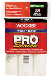 Wooster Pro Series Woven 9 in. W X 3/8 in. S Paint Roller Cover 3 pk