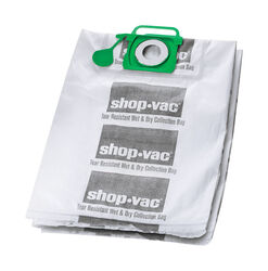 Shop-Vac 12.5 in. L X 0.5 in. W Wet/Dry Vac Bag 5-10 gal 2 pk