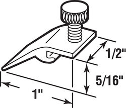 Prime-Line Mill Aluminum Panel Clip For 1/2 inch 4 pk