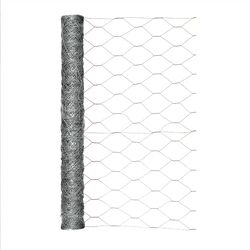 Garden Craft 24 in. H X 25 ft. L 20 Ga. Silver Poultry Netting