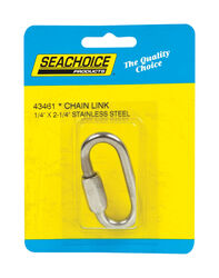 Seachoice Polished Stainless Steel 2-1/4 in. L X 1/4 in. W Chain Link 1 pk