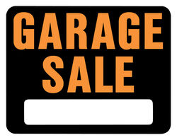 Hy-Ko Hy-Glo English Black Garage Sale Sign 14.5 in. H X 18.5 in. W