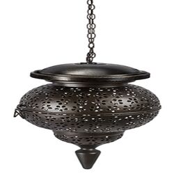 Paradise Lighting Glass/Metal Moroccan Pendant Hanging Garden Light Bronze