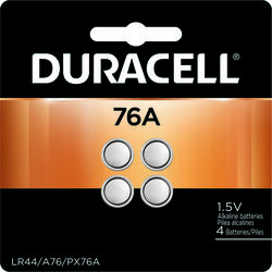 Duracell Alkaline 76A LR44 1.5 V Medical Battery 4 pk