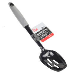 Chef Craft 2-1/2 in. W X 12 in. L Black/Gray Nylon Slotted Spoon