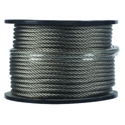 Campbell Chain Electro-Polish Stainless Steel 1/4 in. D X 250 ft. L Cable