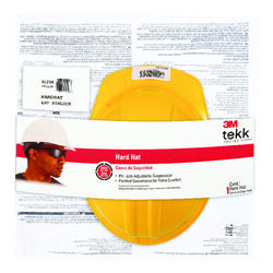 3M 4-Point Ratchet Safety Hard Hat Yellow