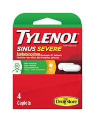 Tylenol Sinus Severe Lil Drugstore Sinus Relief 4 ct
