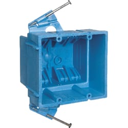 Carlon 3-7/8 in. Rectangle Thermoplastic 2 gang Outlet Box Blue