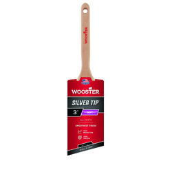 Wooster Silver Tip 3 in. W Semi-Oval Angle Paint Brush