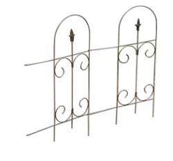 Panacea Living Accents 97 in. L X 32 in. H Steel Black Garden Fence