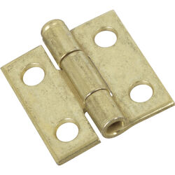 National Hardware 1 in. L Brass-Plated Narrow Hinge 2 pk