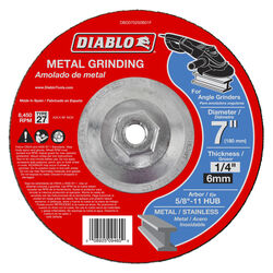 Diablo 7 in. D X 5/8 in. S Aluminum Oxide Metal Grinding Disc 1 pc