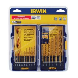 Irwin High Speed Steel Drill Bit Set 15 pc