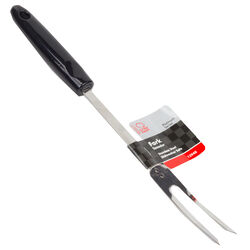 Chef Craft 4 in. W X 12 in. L Black/Silver Stainless Steel Fork