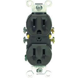 Leviton 15 amps 125 V Duplex Brown Outlet 5-15R 1 pk