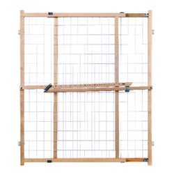 North States Gray 32 in. H X 29-1/2-50 in. W Wood Wire Mesh Gate