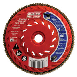 Diablo Steel Demon 4-1/2 in. D X 5/8 in. S Zirconia Speed Hub Thread Arbor Flap Disc 40 Grit 1 p