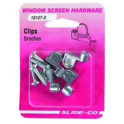 Prime-Line Mill Die Cast Screen Clip For 3/16 inch 4 pk