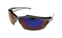 Edge Eyewear Khor Polarized Safety Glasses Blue Mirror Black 1 pc