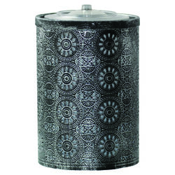 Patio Essentials AquaFlame Metal Silver 8.3 in. H Cascading Table Top Fountain