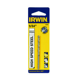 Irwin 9/64 in. S X 2-7/8 in. L High Speed Steel Drill Bit 1 pc