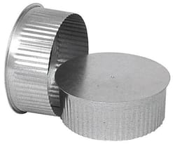 Imperial Manufacturing 4 in. D Galvanized steel Crimped Pipe End Cap