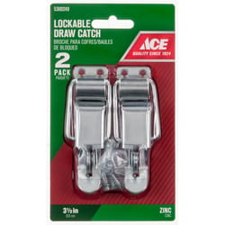 2 pk Ace Zinc-Plated Zinc Lockable Drawer Catch