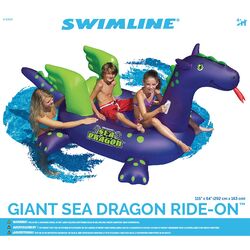 Swimline Purple Vinyl Inflatable Sea Dragon Pool Float