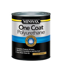 Minwax One Coat Transparent Satin Clear Polyurethane 1 qt