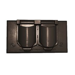 Sigma Electric Rectangle Metal 1 gang Horizontal Duplex Cover For Wet Locations