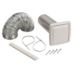 Broan White Resin Wall Ducting Kit