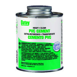 Oatey Heavy Duty Clear Cement For PVC 8 oz