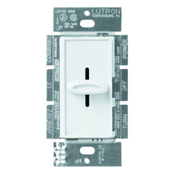 Lutron Skylark White 1000 W Slide Dimmer Switch 1 pk