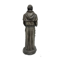 Infinity Cement Gray 22.44 in. St. Francis Statue