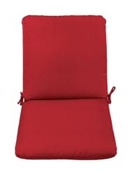 Casual Cushion Red Polyester Seating Cushion 4 in. H X 22 in. W X 44 in. L