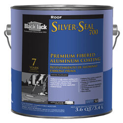 Black Jack Silver-Seal 700 High-Gloss Silver Fibered Aluminum Roof Coating 1 gal