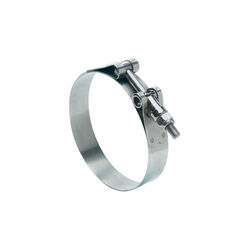 Ideal Tridon 1-3/4 in. 2 in. 175 Silver Hose Clamp With Tongue Bridge Stainless Steel Band T-Bol
