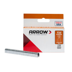 Arrow Fastener T25 1/4 in. W X 7/16 in. L 18 Ga. Round Crown Wire Staples 1100 pk