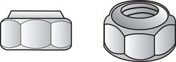 Hillman 1/4 in. Zinc-Plated Steel SAE Nylon Lock Nut 100 pk