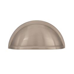 Amerock Traditional Half Oval Cabinet Pull Cup 3 in. Satin Nickel 1 pk