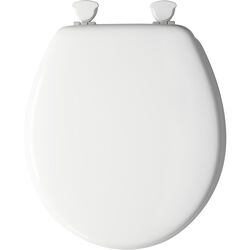 Mayfair Round White Molded Wood Toilet Seat