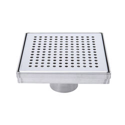 BK Products 2 in. D Nickel Square Shower Drain