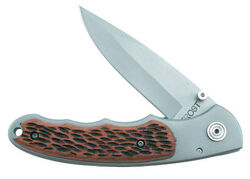 Frost Cutlery Cherokee Warrior Brown Stainless Steel 8 in. Pocket Knife